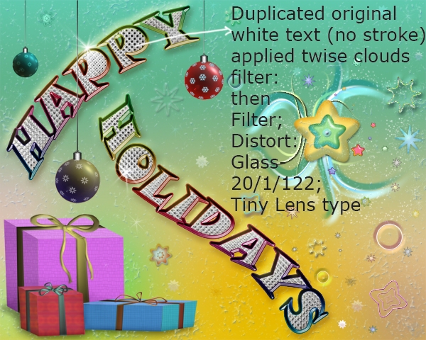 Creation of Happy Holidays: Step 14